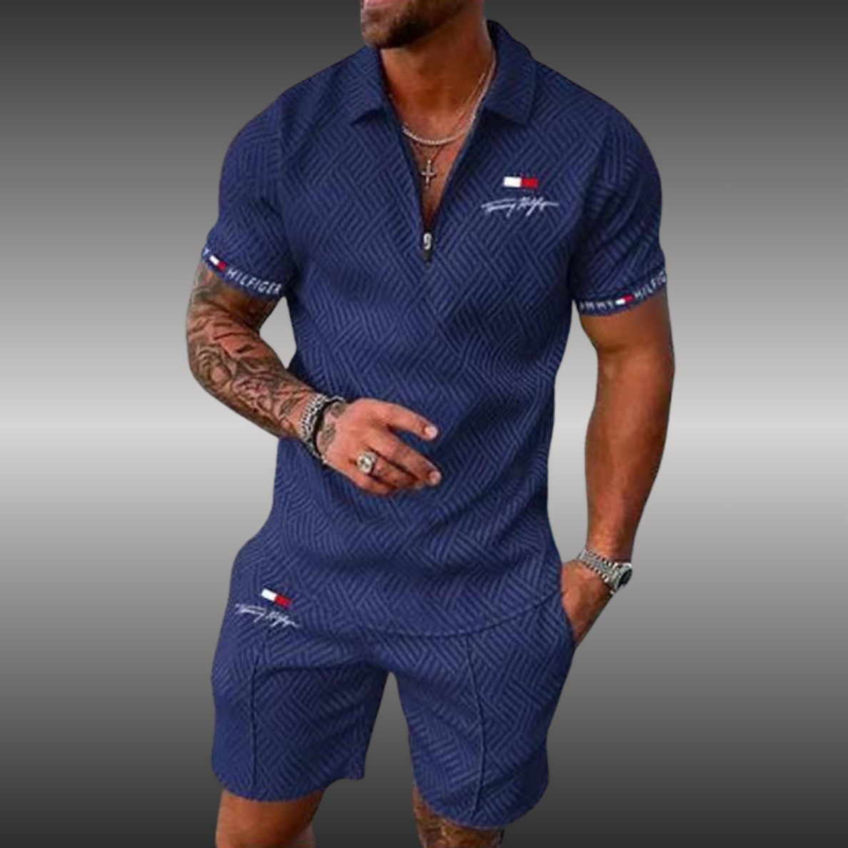 TOMMY FASHION koszulka polo + pasujące spodenki