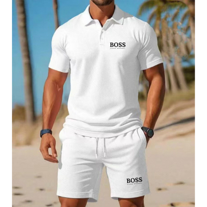 BSS FASHION poloshirt + bijpassende shorts