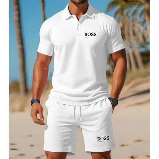 BSS FASHION poloshirt + bijpassende shorts