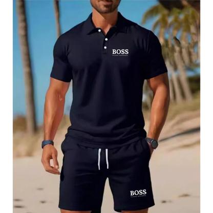 BSS FASHION poloshirt + bijpassende shorts