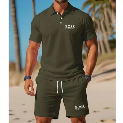 BSS FASHION poloshirt + bijpassende shorts