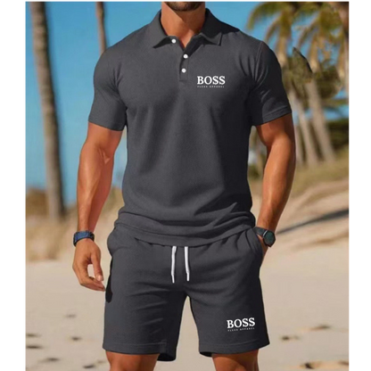 BSS FASHION poloshirt + bijpassende shorts