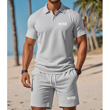 BSS FASHION poloshirt + bijpassende shorts